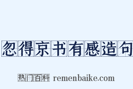忽得京书有感造句是什么意思的图片